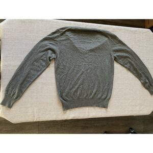 LORO PIANA V-Neck Cashmere And Silk Sweater Gray 50 see measurements for size